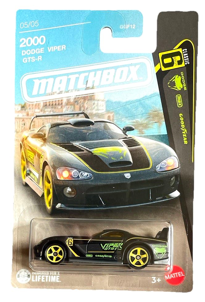 Matchbox - 2000 Dodge Viper GTS-R - 5/5 Super Cars Series 2026-1:64 - Children's Toy Car - Licensed Muscle Car USA - Mattel JJR54