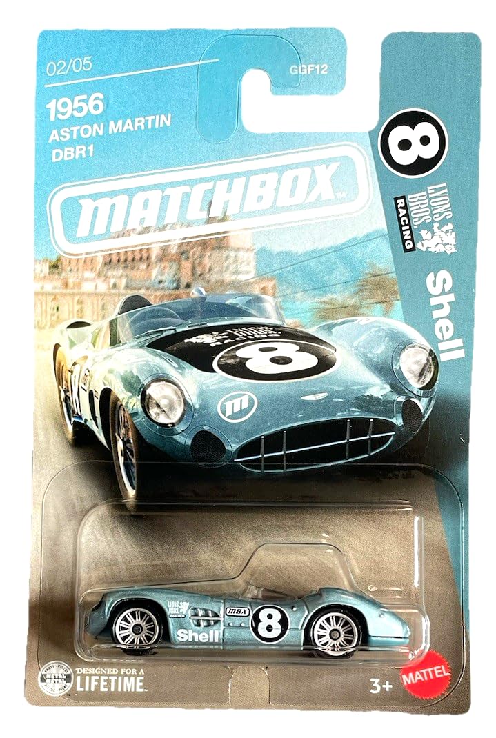Matchbox - 1956 Aston Martin DBR1-2/5 Super Cars Series 2026-1:64 Model Car Children's Toy Car - Licensed Model Classic Car UK England Shell - JJR51