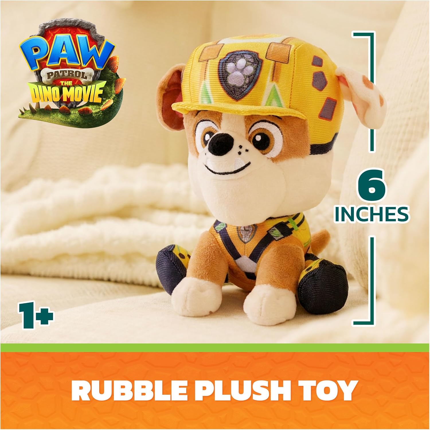 Paw Patrol - Movie 3 Gund Plush Rubble 15Cm (6075288)
