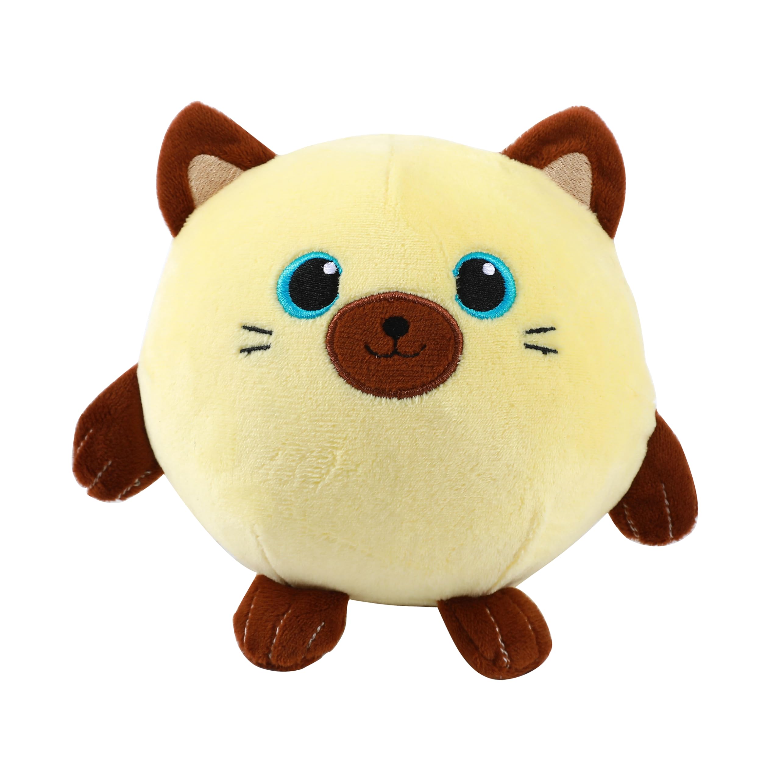 I-TOTAL - Zacht squishy kussen van traagschuim, 14 cm diameter, squishy kussen, ideaal als cadeau (Siamese Cat