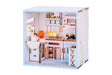I-TOTAL ® - Mini House DIY 3D-bouwpakket, miniatuur huis om te bouwen (90 stuks), creatief Nook Book, Dreamrooms pastel, decoratie voor bureau en boekenkast, cadeau-idee (Delicious Time