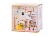 I-TOTAL ® - Mini House DIY 3D-bouwpakket, miniatuur huis om te bouwen (84 stuks), creatief Nook Book, Dreamrooms pastel, decoratie voor bureau en boekenkast, cadeau-idee (HappY Pet Time