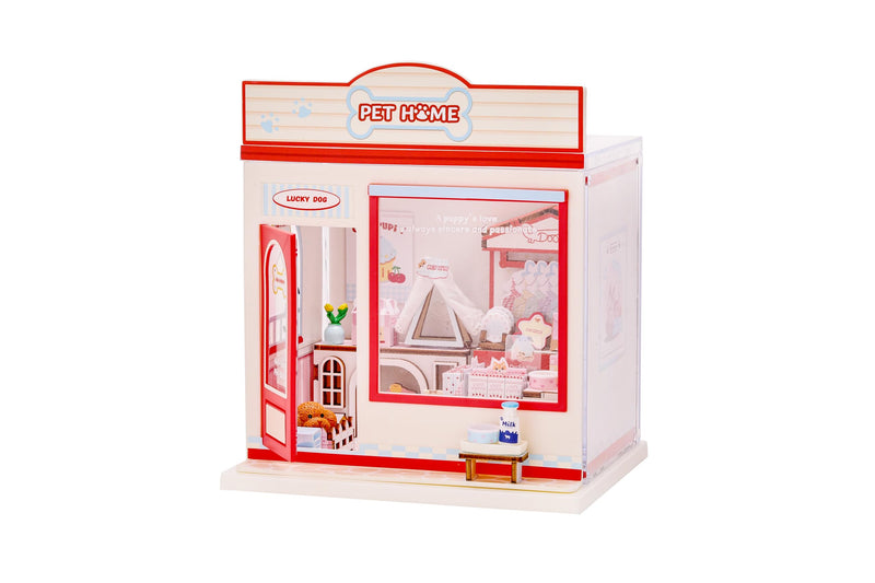 I-TOTAL® - Mini Shop DIY montageset – creatieve 3D-modelbouwsets om te bouwen (88 delen), decoratie voor huis en bureau, creatieve hobby (PET HOME