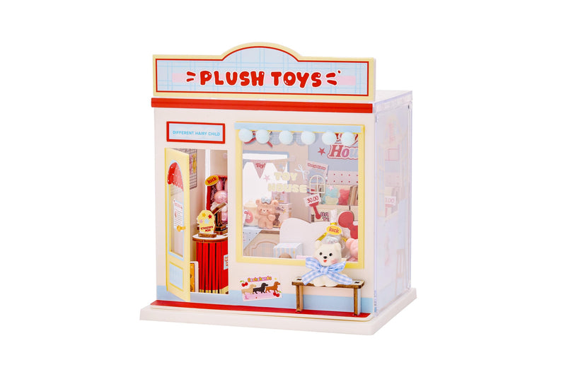 I-TOTAL® - Mini Shop DIY montageset – creatieve 3D-modelbouwsets om te bouwen (105 delen), decoratie voor huis en bureau, creatieve hobby (pluche speelgoed