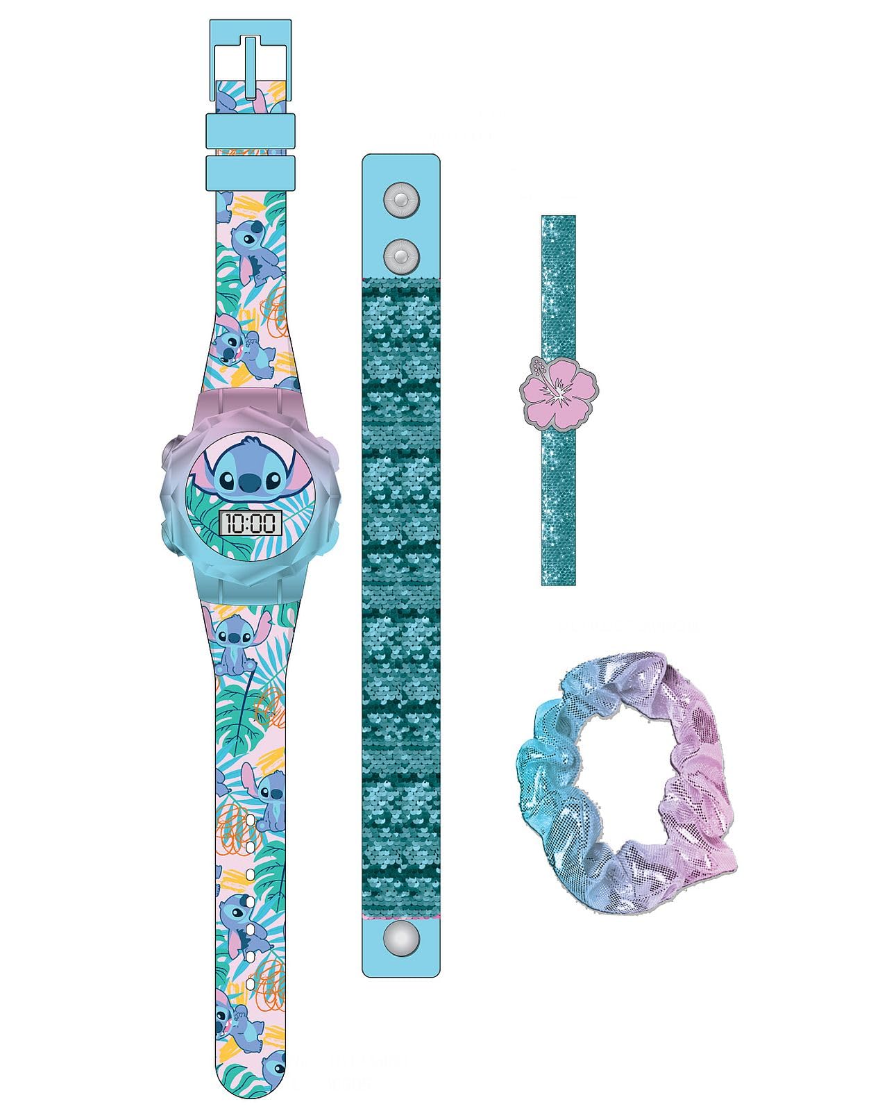 Stitch-Cadeauset Met Horloge En Armband - 4Dlg.