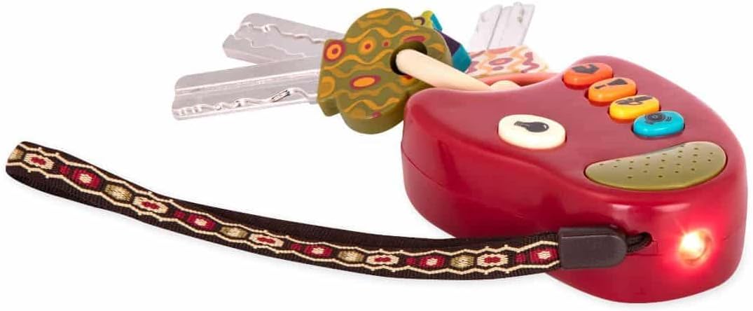 B. Toys – Funkeys – Kleurrijke Speelgoedsleutel Voor Kinderen En Baby'S Autosleutel Speelgoed Met Rood Licht En Geluiden 100% Vrij Van Schadelijke Stoffen