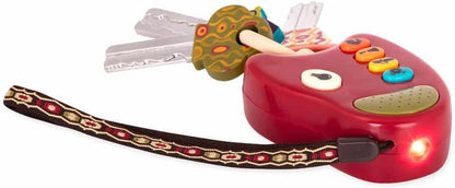 B. Toys – Funkeys – Kleurrijke Speelgoedsleutel Voor Kinderen En Baby'S Autosleutel Speelgoed Met Rood Licht En Geluiden 100% Vrij Van Schadelijke Stoffen