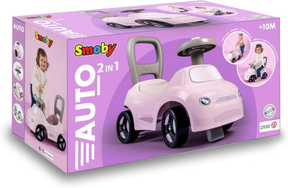 Smoby Loophulp, roze, vanaf 10 maanden, zachte lijnen, moderne uitstraling en geïntegreerde claxon in het stuur (7600720542