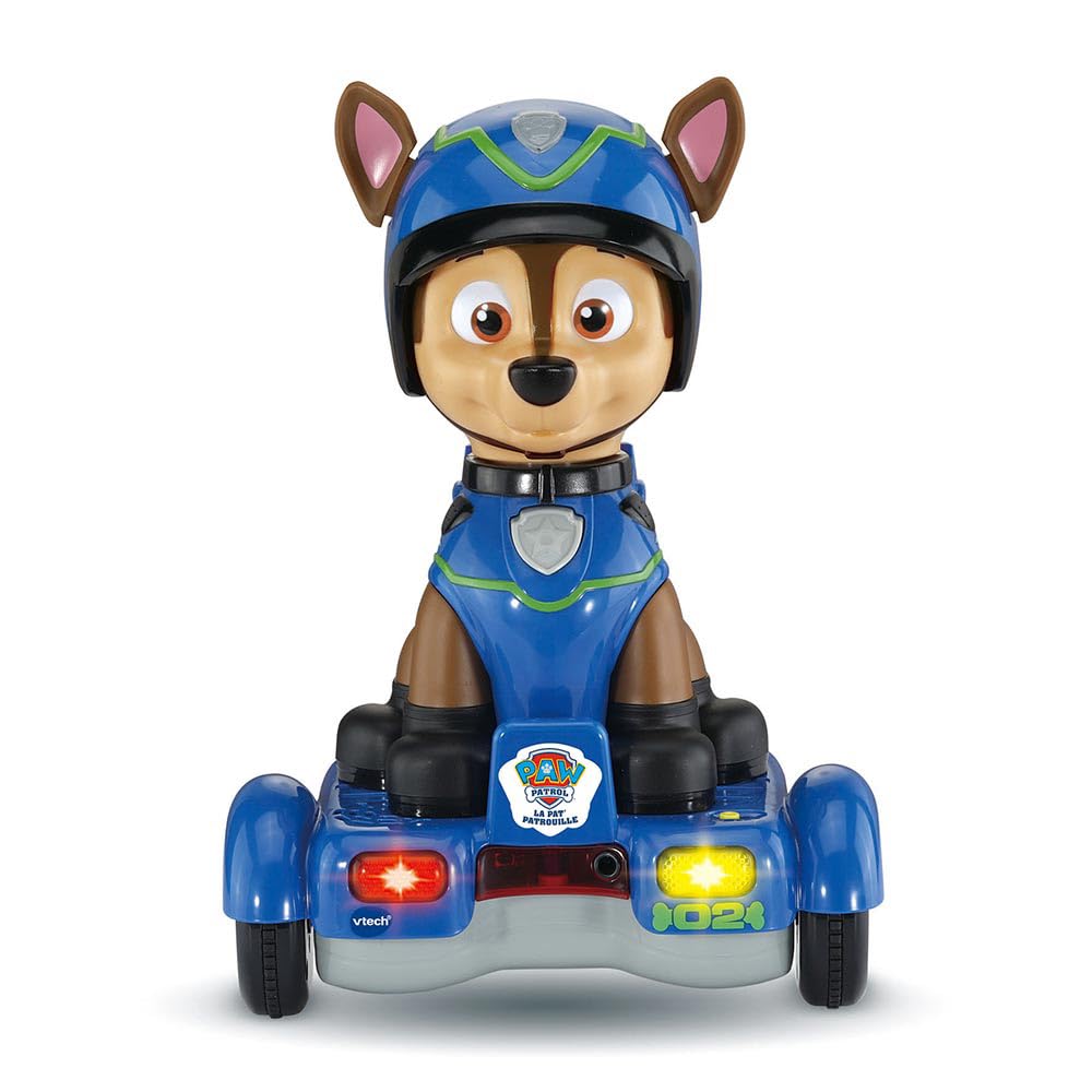 VTech - Paw Patrol, Chase Mission Hoverboard, interactieve hond, Paw Patrol, geanimeerd figuur 26 cm, elektronisch speelgoed, geluiden en verlichting, cadeau voor kinderen van 2 jaar tot 6 jaar