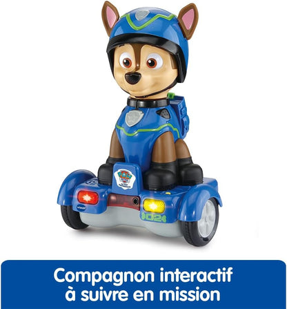 VTech - Paw Patrol, Chase Mission Hoverboard, interactieve hond, Paw Patrol, geanimeerd figuur 26 cm, elektronisch speelgoed, geluiden en verlichting, cadeau voor kinderen van 2 jaar tot 6 jaar
