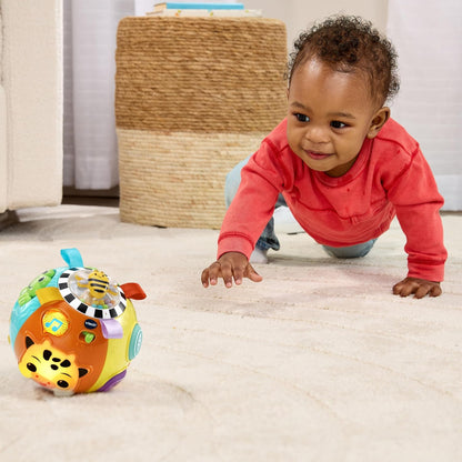 VTech - Lumi dierenbal, sensorische bal, interactief en muzikaal babybal, speelgoedkoe met lichteffecten, motoriek en kruipspel, cadeau voor baby's vanaf 6 maanden - inhoud in het Frans