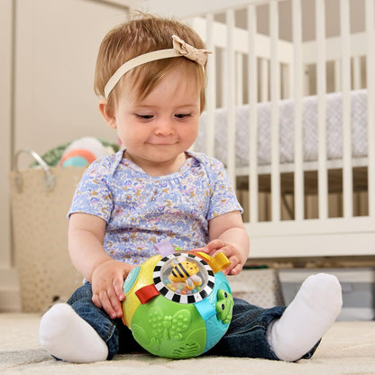 VTech - Lumi dierenbal, sensorische bal, interactief en muzikaal babybal, speelgoedkoe met lichteffecten, motoriek en kruipspel, cadeau voor baby's vanaf 6 maanden - inhoud in het Frans