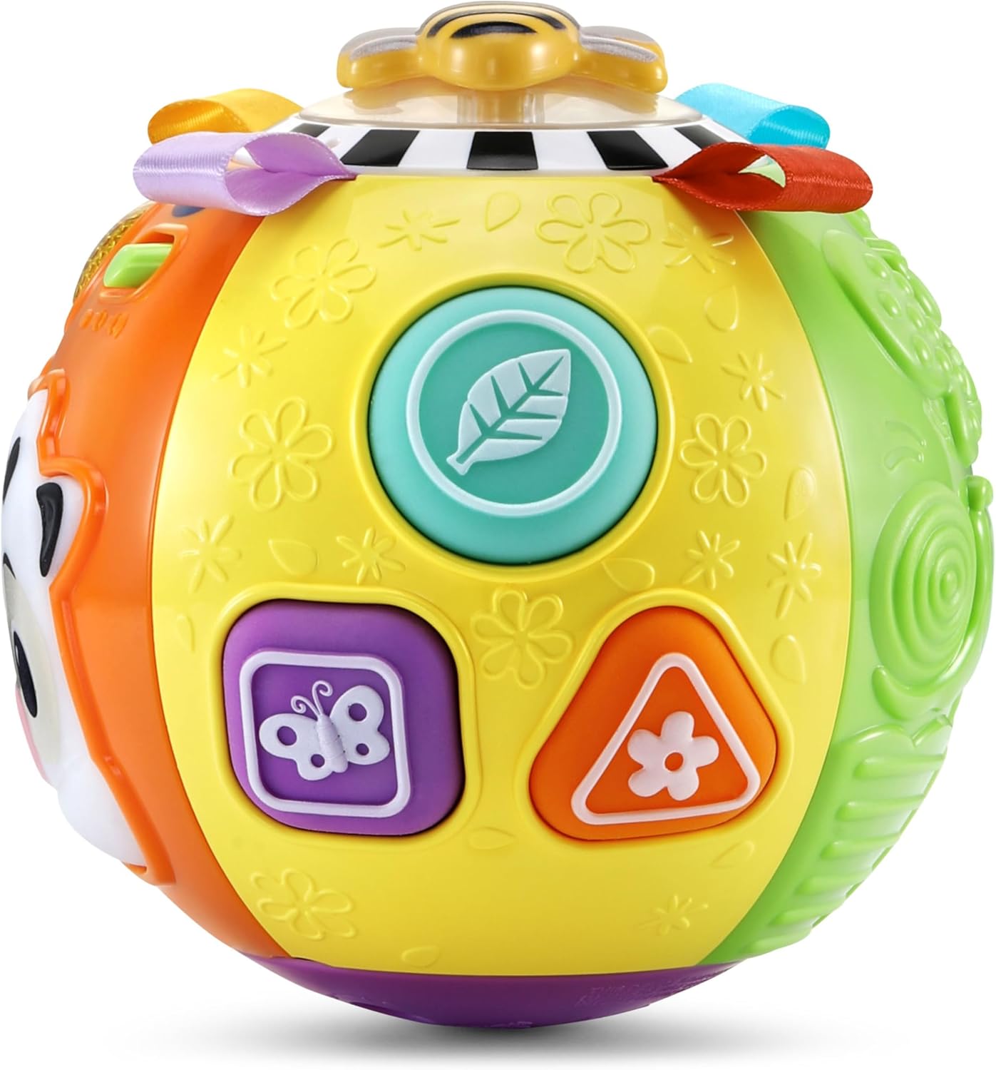 VTech - Lumi dierenbal, sensorische bal, interactief en muzikaal babybal, speelgoedkoe met lichteffecten, motoriek en kruipspel, cadeau voor baby's vanaf 6 maanden - inhoud in het Frans