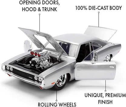 Jada Fast & Furious Anniversary DOM'S DODGE SILVER FINISH 1:24
