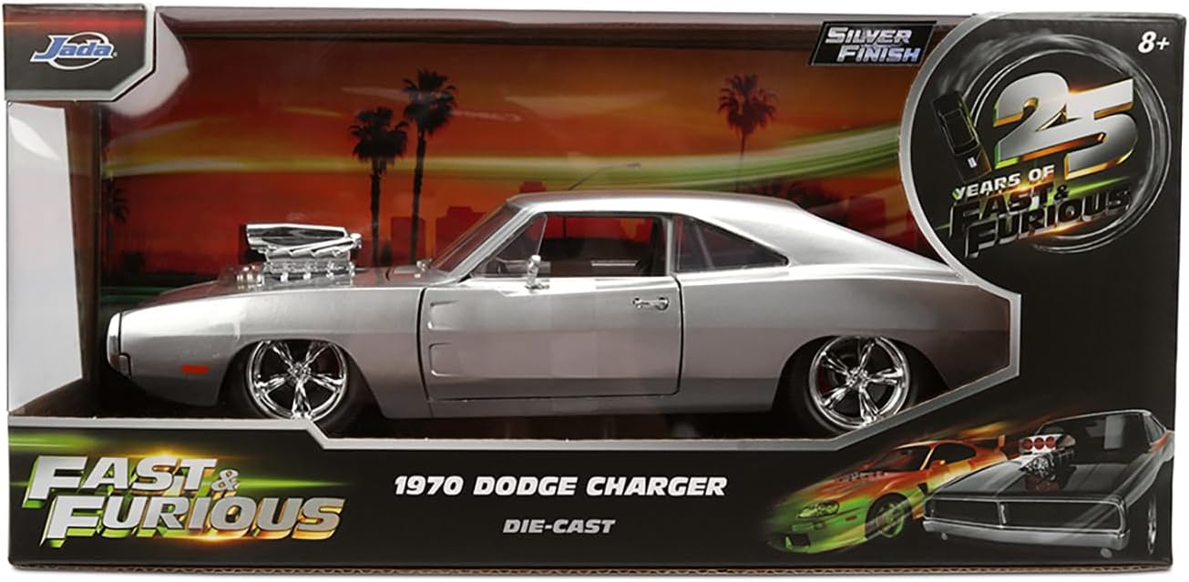 Jada Fast & Furious Anniversary DOM'S DODGE SILVER FINISH 1:24