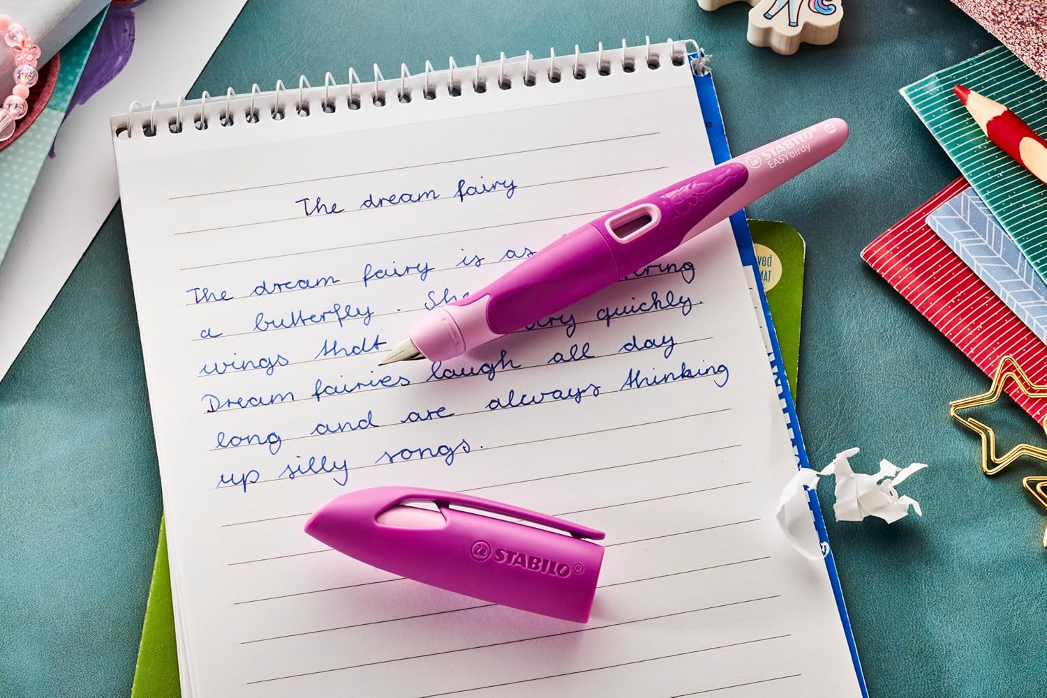 Ergonomische Vulpen – STABILO EASYbirdy – Linkshandig - 3D DreamWorld Special Edition - Roze