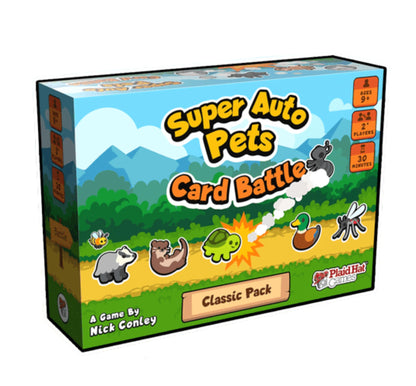 Super Auto Pets Card Battle Classic Pack by Plaid Hat Games | Ages 9+ | Fast-Paced 2 Player Strategy Card Game | Cute Animal Characters, Unique Abilities, Family Friendly Tabletop Game