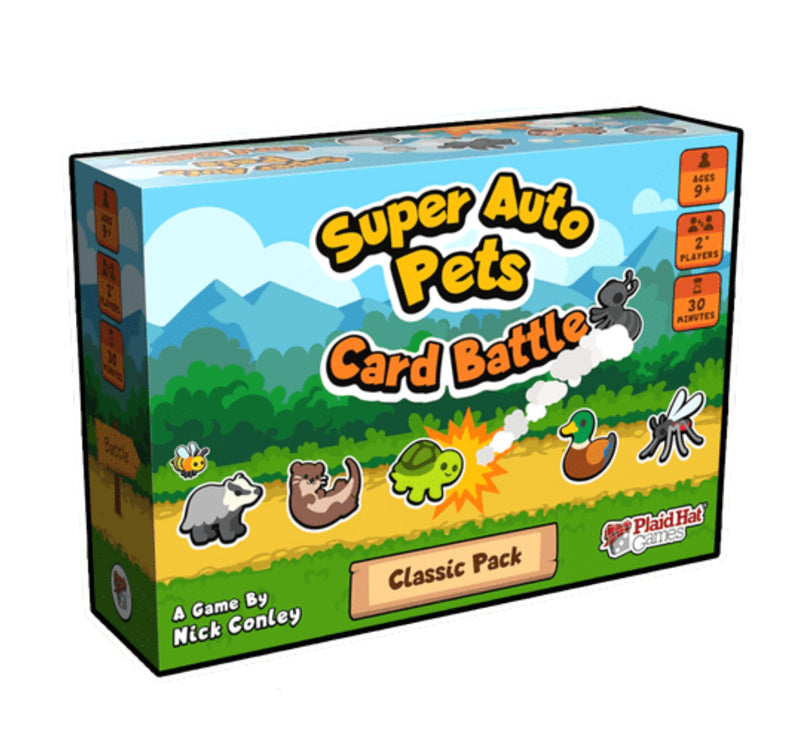 Super Auto Pets Card Battle Classic Pack by Plaid Hat Games | Ages 9+ | Fast-Paced 2 Player Strategy Card Game | Cute Animal Characters, Unique Abilities, Family Friendly Tabletop Game