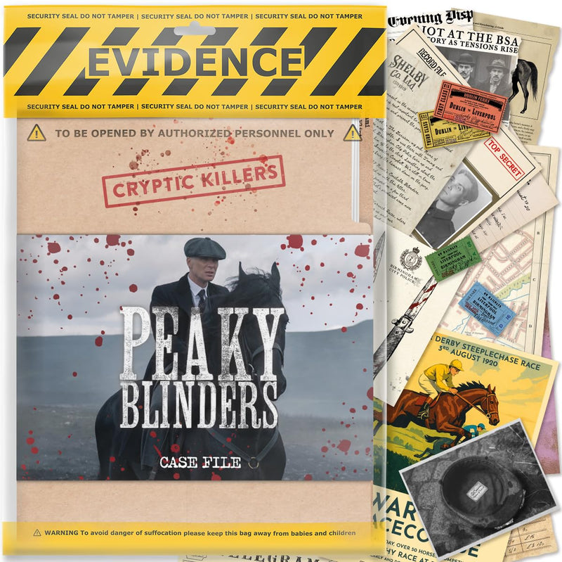Peaky Blinders - Cryptic Killers - Unsolved Murder Mystery Game - Cold Case Files Investigation Detective Evidence & Crime File - Individuals, Date Nights & Party Games