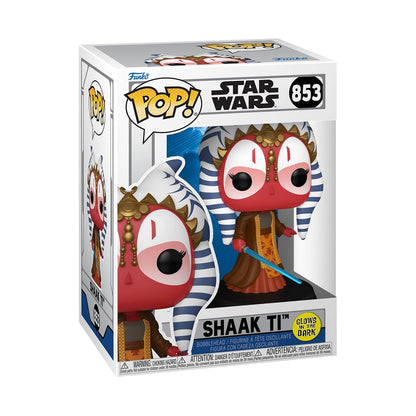 Funko POP! Star Wars: Clone Wars - Shaak Ti - Glow in the Dark - Sammelbare Vinylfigur - Geschenkidee - Offizielles Merchandise - Spielzeug für Kinder & Erwachsene - Modellfigur für Sammler