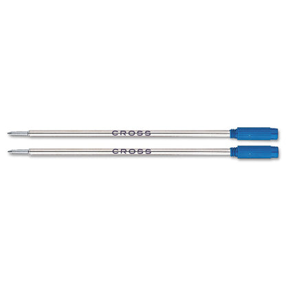 Cross 8511-2 Original Standard Refill for Ballpoint Pens, Medium Point, Suitable for most Ballpoint Pens, 2 Pack, Blue