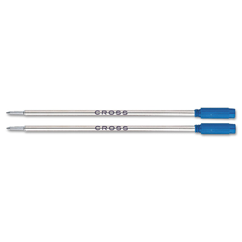 Cross 8511-2 Original Standard Refill for Ballpoint Pens, Medium Point, Suitable for most Ballpoint Pens, 2 Pack, Blue