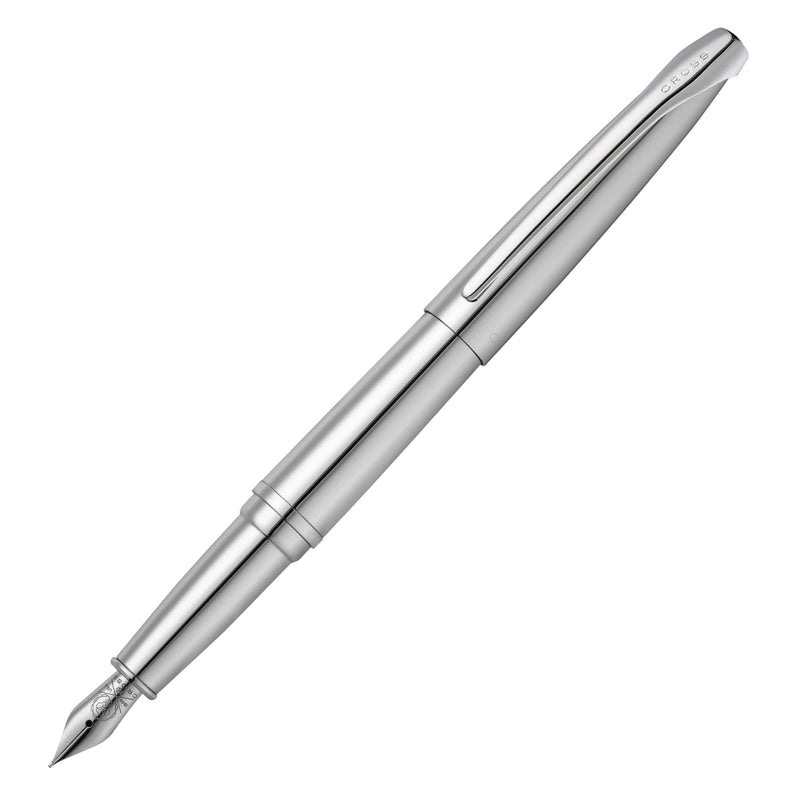 Cross ATX Pure Chrome Fountain Pen with Medium Nib