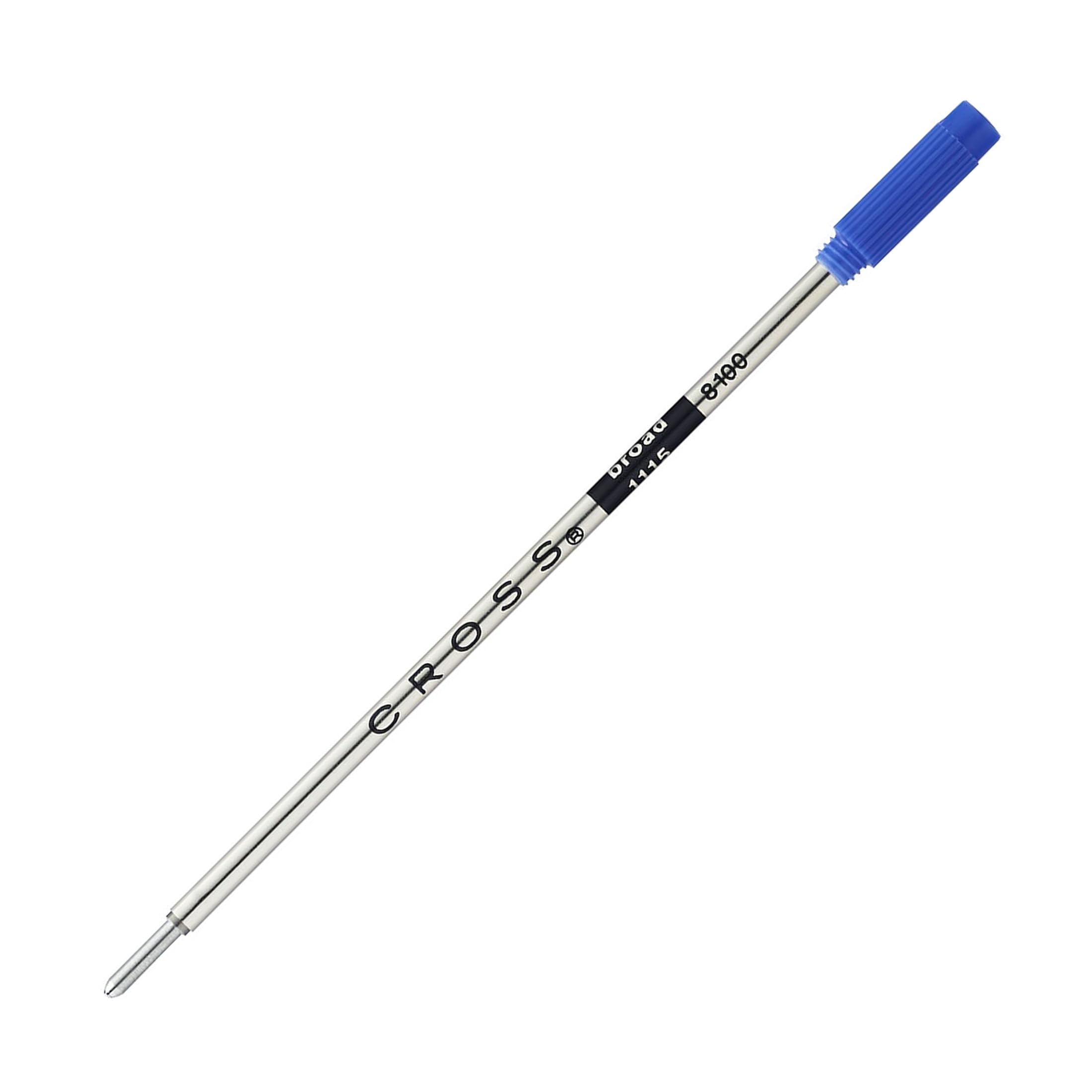 CROSS Ball Pen Refill Standard Broad Blue 8100 – Original Universal Ballpoint Refill in Blue with Broad Nib