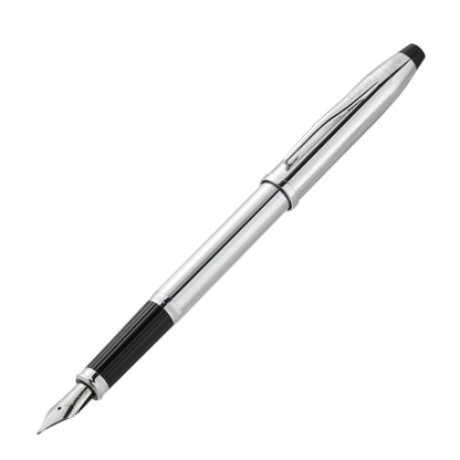 CROSS Century II Lustrous Chrome Medium Nib Fountain Pen incl Premium Gift Box – Refillable Catridge Pen