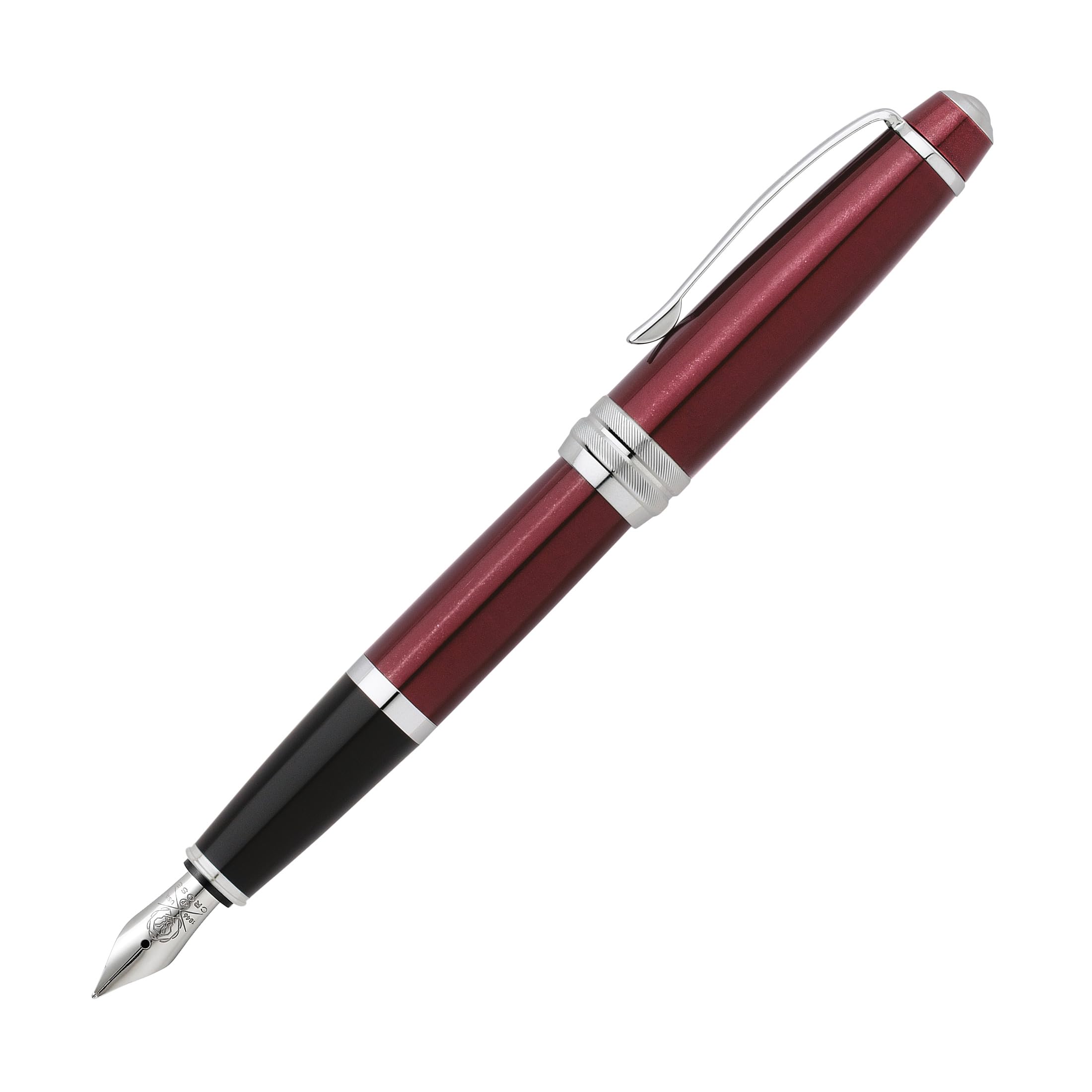CROSS Bailey Red Lacquer Medium Nib Fountain Pen incl. Premium Gift Box – Refillable Cartridge Pen