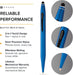 Cross Tech2 Metallic Blue Ballpoint Pen with Stylus incl. Premium Gift Box / Refillable Medium Ballpen