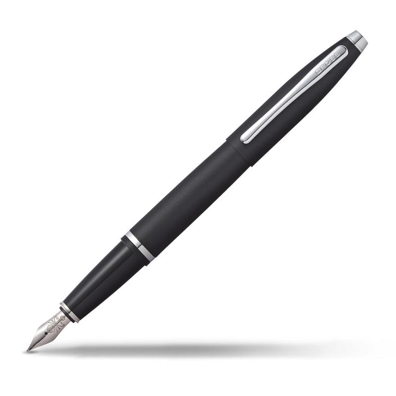 Cross Calais Matte Black Fountain Pen Medium Nib – Gift at0116–14 ms