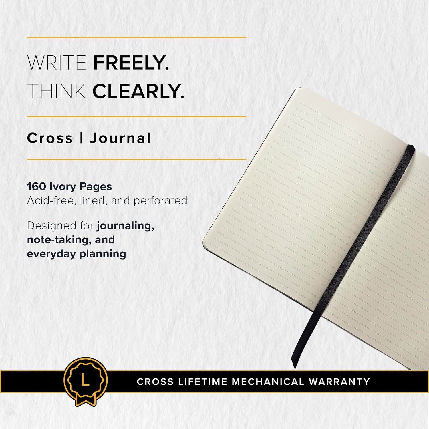 CROSS Medium Premium Ruled Journal - Midnight Blue (16 x 21cm)