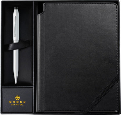 Cross Ballpoint Pen Oil Based Gift Set Century 2 3502WG/1M Chrome with Notebook Genuine Imported