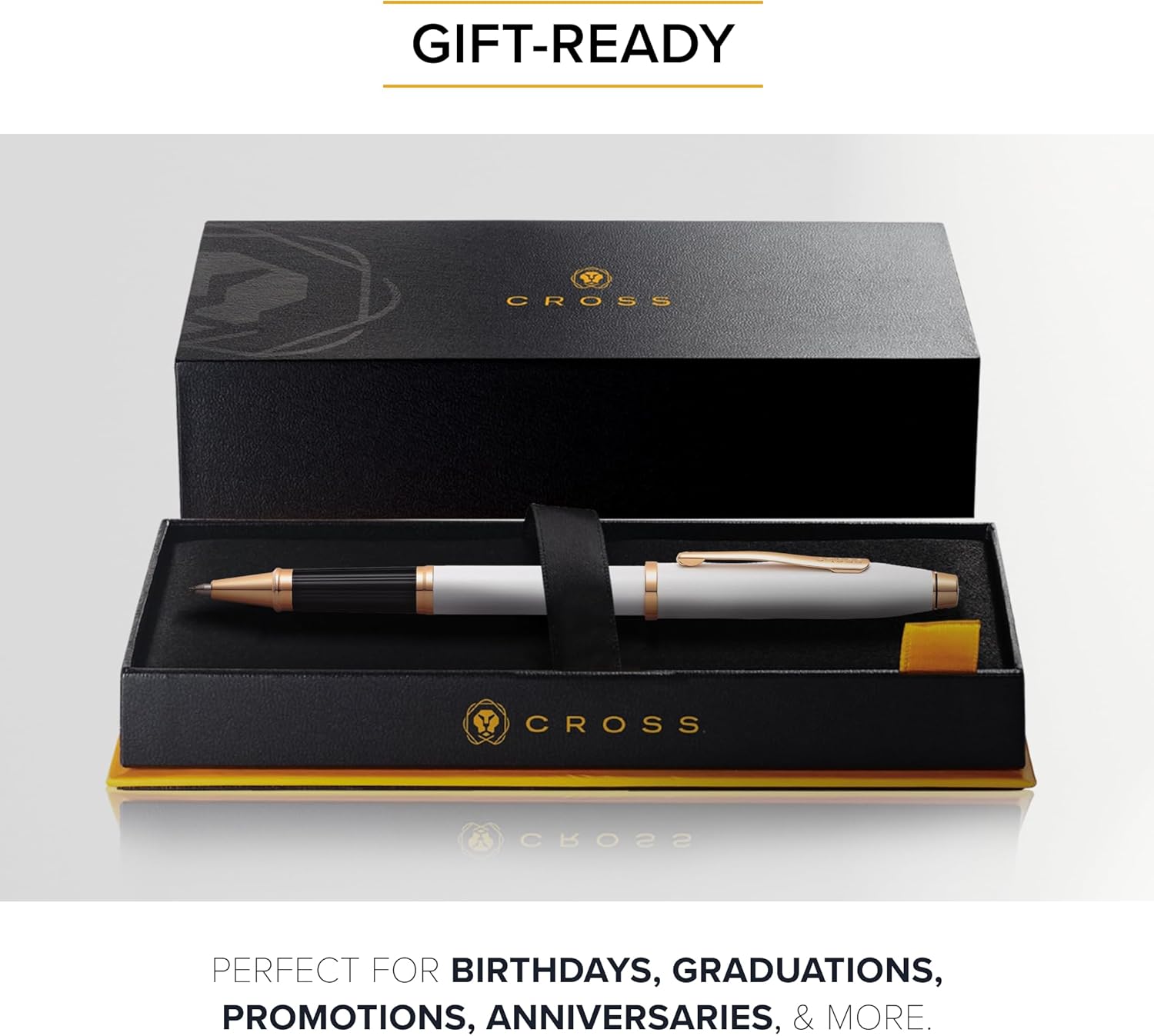 CROSS Century II Pearlescent White Lacquer Rollerball Pen with Rose-Gold Tone Appointments