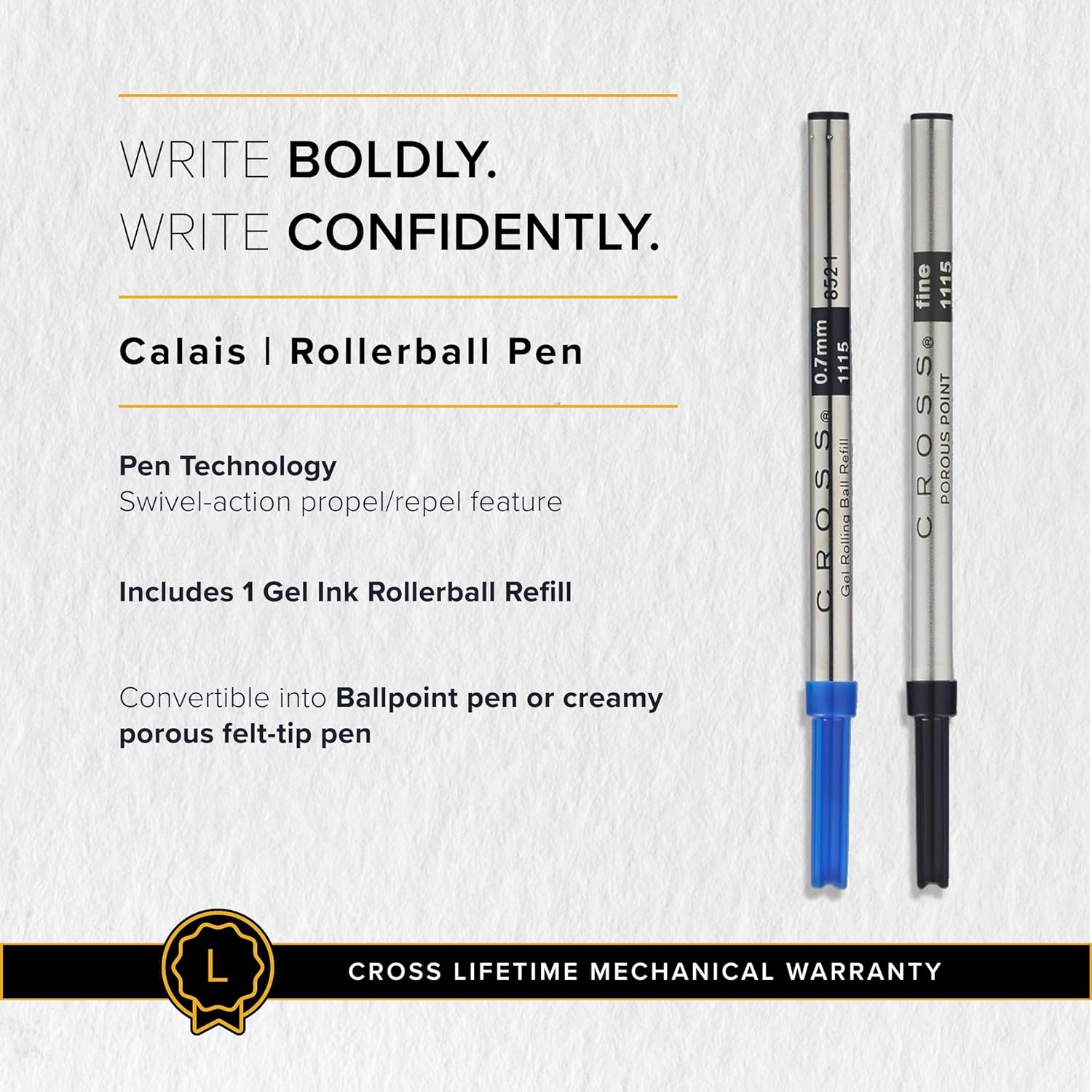 CROSS AT0115-19 Calais Matte Metallic Crimson Rollerball Pen Including Gift Box