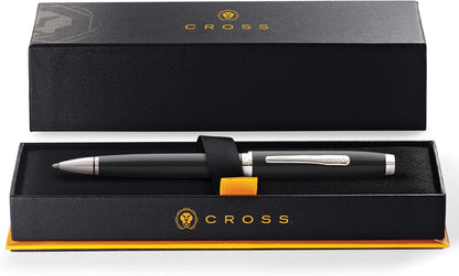 CROSS Coventry Ballpoint Pen (M Line Width Including Gift Packaging) Black/Chrome, Pack of 1