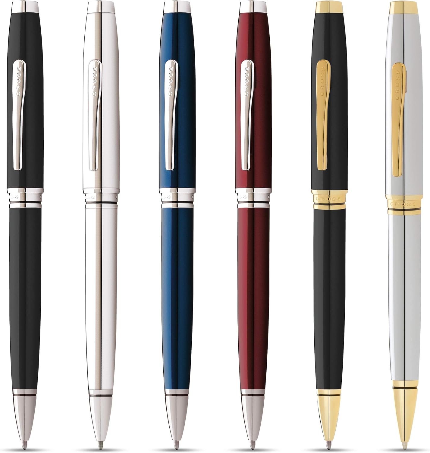 CROSS Coventry Ballpoint Pen (M Line Width Including Gift Packaging) Black/Chrome, Pack of 1