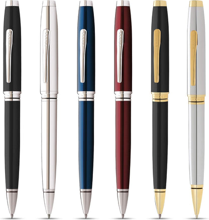 Cross Coventry Ballpoint Pen (Line Width M, Including Gift Packaging) Blue/Chrome, Pack of 1