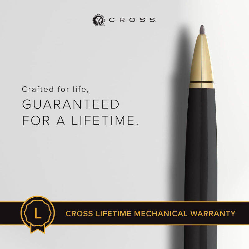 Cross Coventry Ballpoint Pen Medium Black Gold Gift Boxed