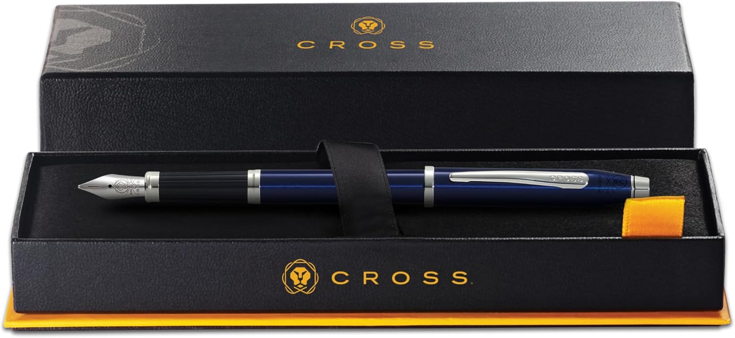 CROSS Century II Translucent Cobalt Blue Lacquer - Fine Nib Fountain Pen