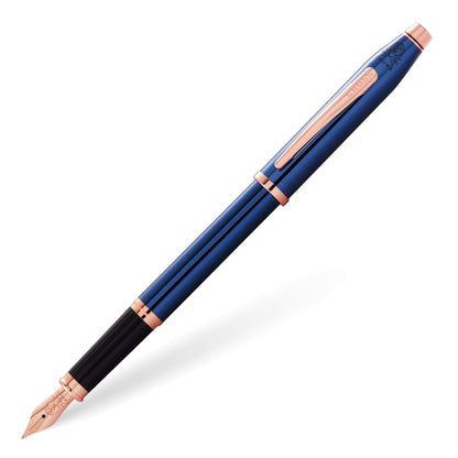 CROSS Century II Translucent Cobalt Blue Lacquer - Fine Nib Fountain Pen
