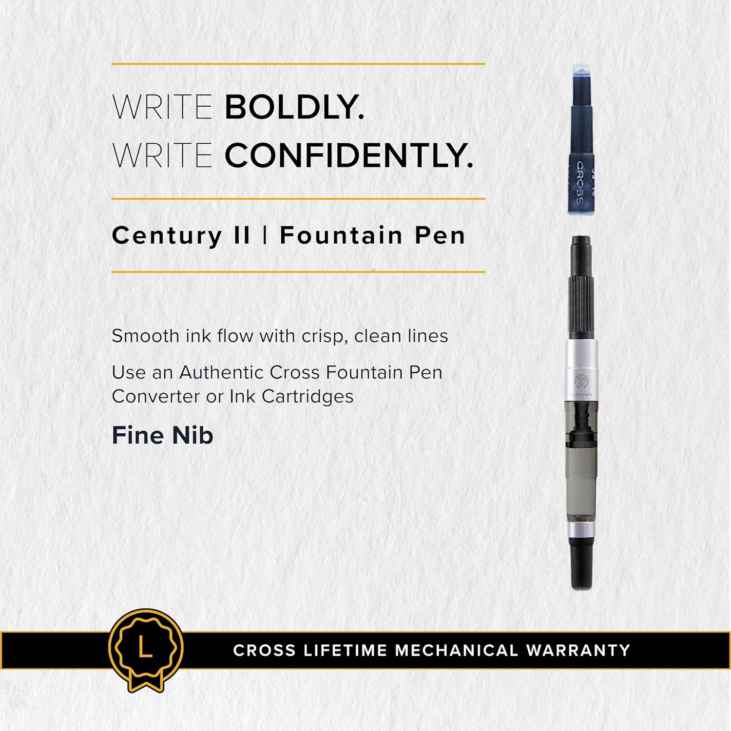 CROSS Century II Translucent Cobalt Blue Lacquer - Fine Nib Fountain Pen