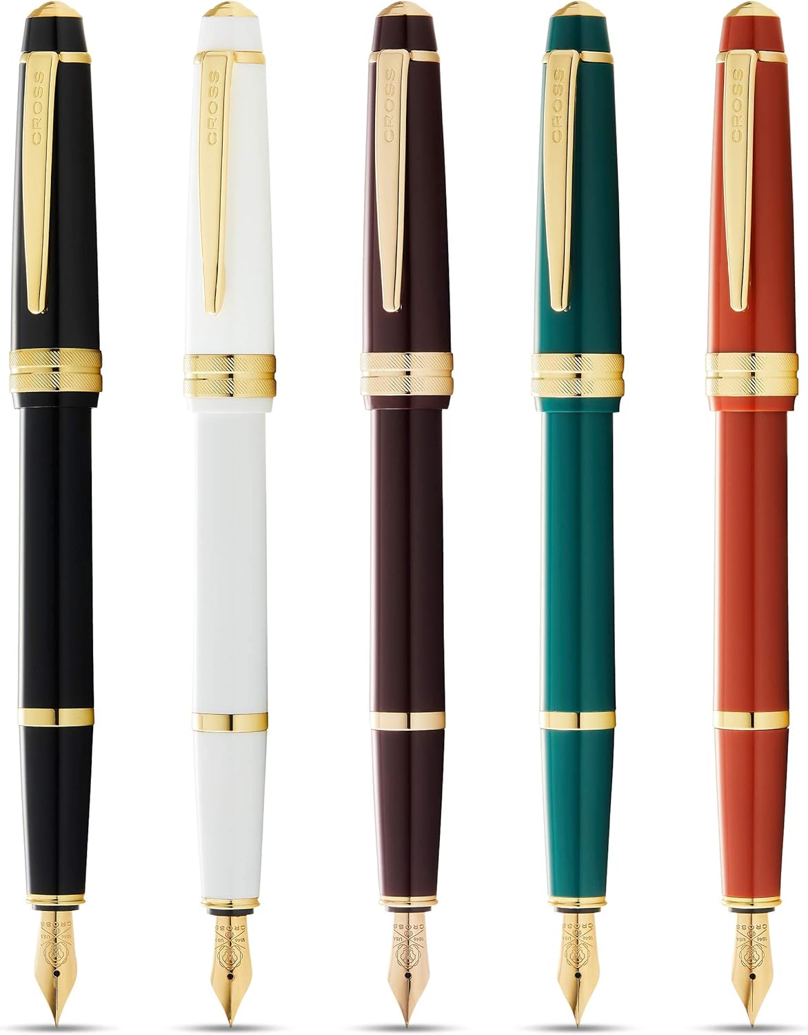 CROSS Bailey Light Polished White Resin and Gold Tone Fine Nib Fountain Pen