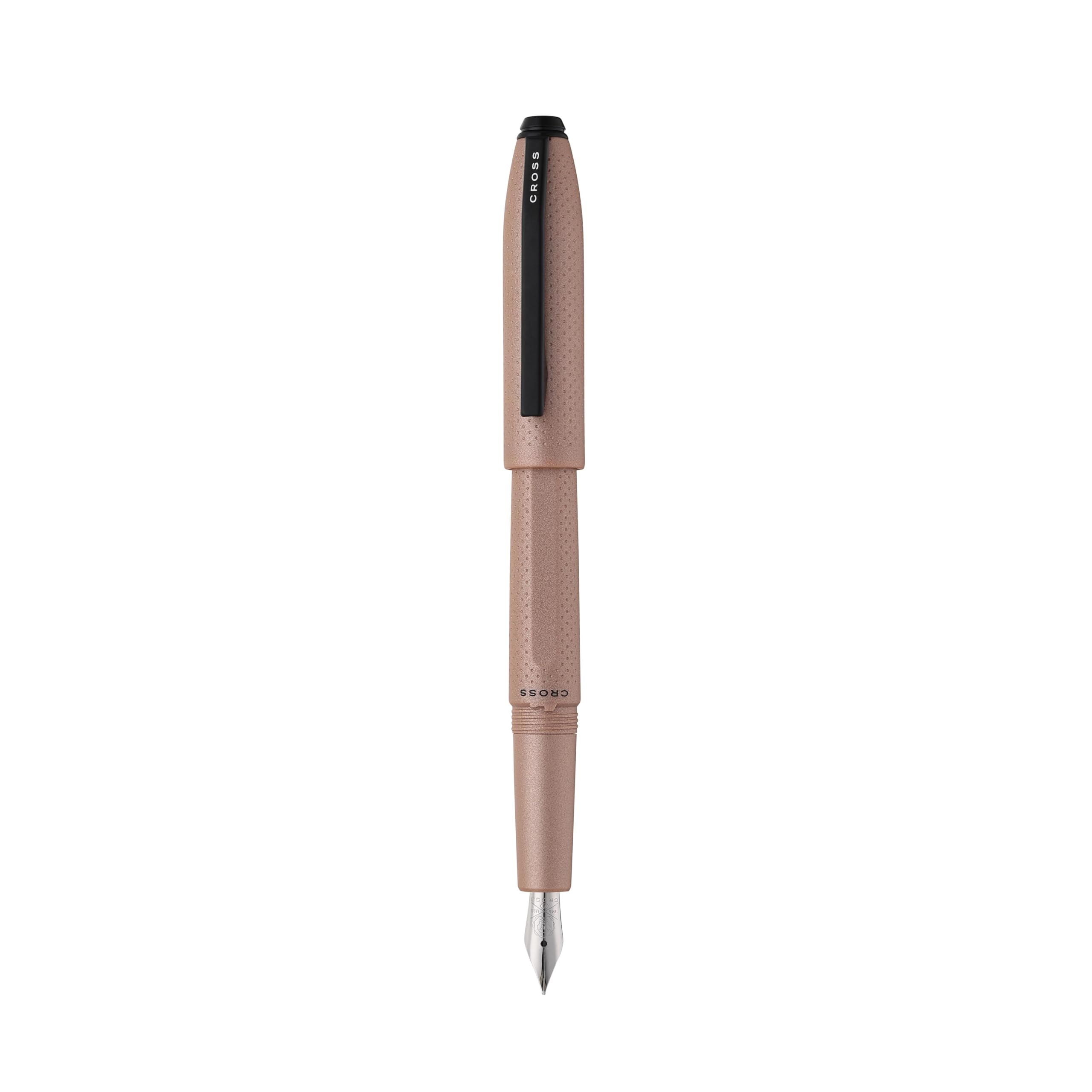 Cross Prism Mocha Resin with Polished Black Appointments and Polished Chrome Stainless Steel Medium Nib Fountain Pen