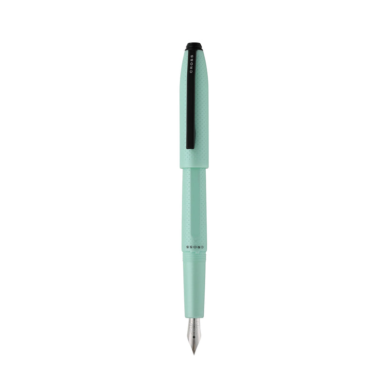 Cross Prism Seafoam Resin with Polished Black Appointments and Polished Chrome Stainless Steel Medium Nib Fountain Pen