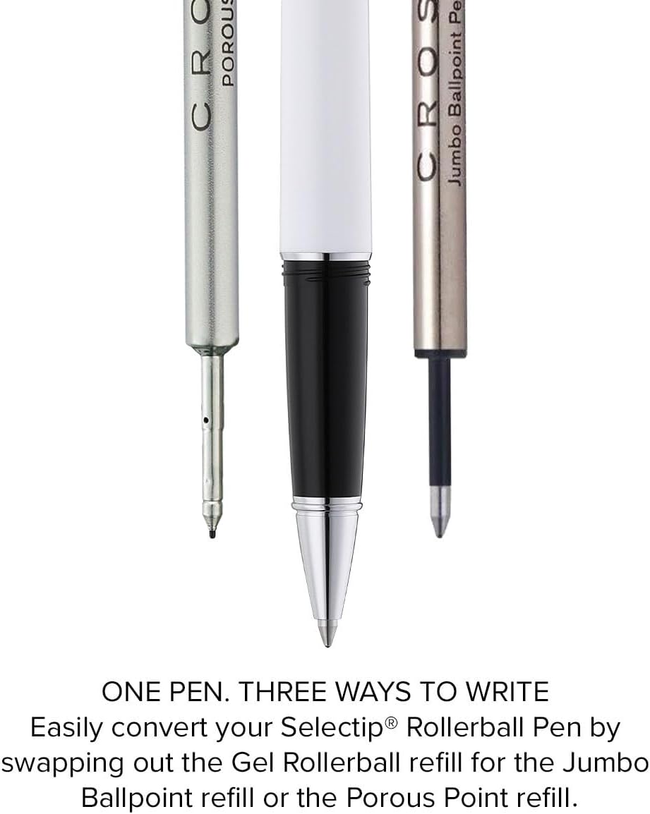 Cross Lume Porcelain White with Polished Chrome Appointments Rollerball Pen