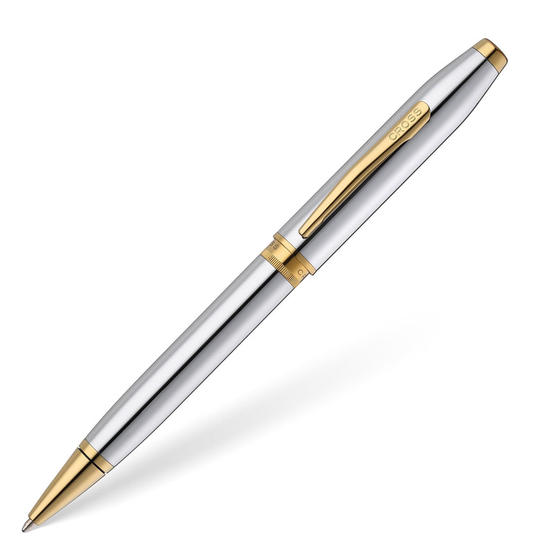 Cross Foundry Polished Chrome with PVD Gold Appointments Ballpoint Pen