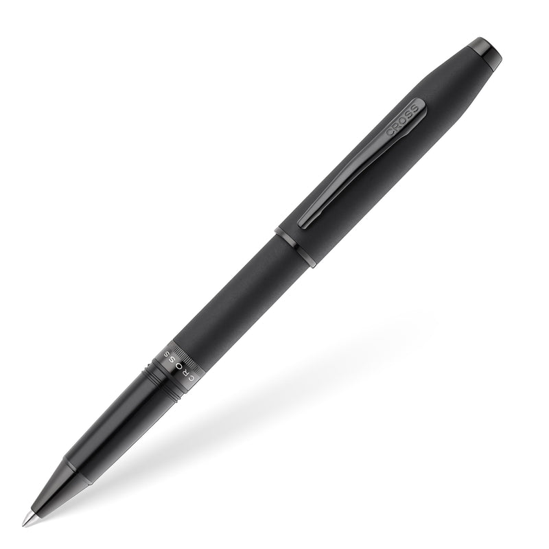 Cross Foundry Matte Black Lacquer with PVD Black Appointments Rollerball Pen