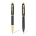 Sheaffer Gift Pack | Set of Ballpoint Pen + Rollerball Pen | 100 E9322 Glossy Black with Gold Tone